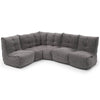 Comfortable Mod 4 L Sofa Modular Furniture bean bag Grey Couch Interior Fabric