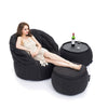 black designer sofa set bean bag by Ambient Lounge 