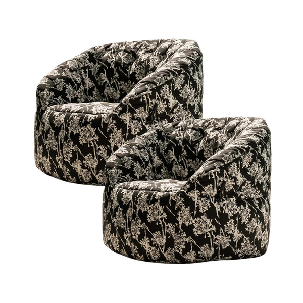 Set of 2 Butterfly Sofa - Night Bloom