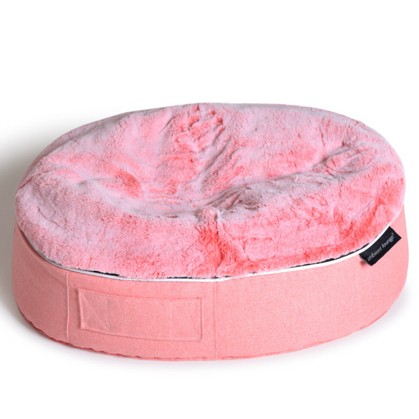 (L) Premium Indoor/Outdoor Dog Bed (Ballerina Pink)