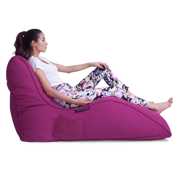 pink indoor bean bag by Ambient Lounge