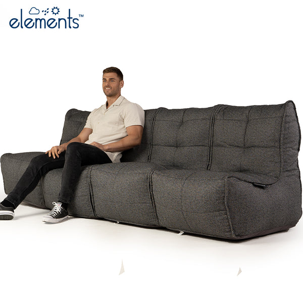 Mod 4 Quad Couch - Titanium Weave