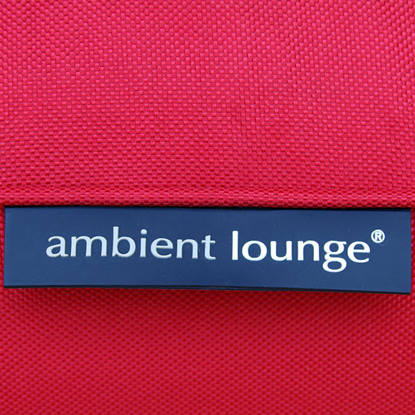 red ottoman bean bag by Ambient Lounge