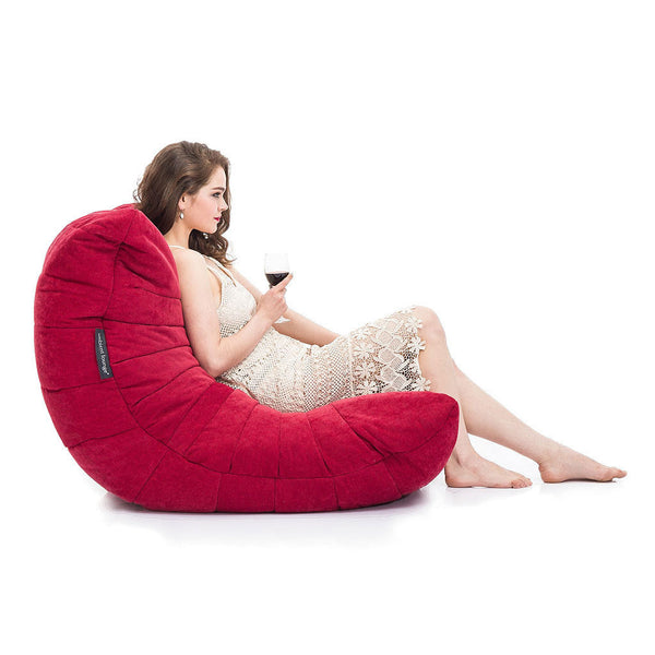 red acoustic bean bag by Ambient Lounge