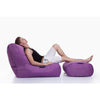 purple ottoman bean bag by Ambient Lounge