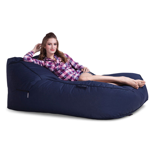 navy blue satellite twin bean bag by Ambient Lounge
