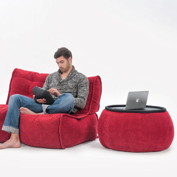 red indoor table furniture by Ambient Lounge